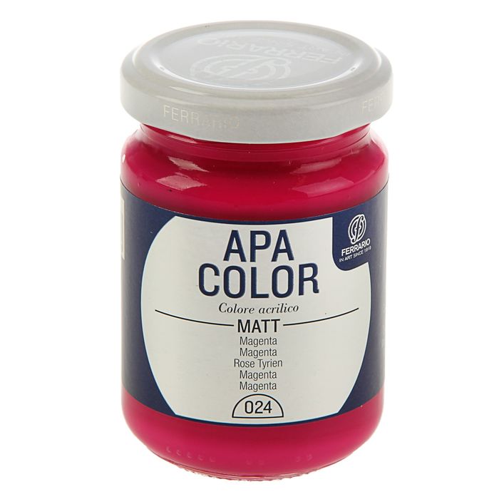 Краска акриловая художественная в стекле 150 мл Ferrario Апа Колор №24 фуксия BA0095AO24