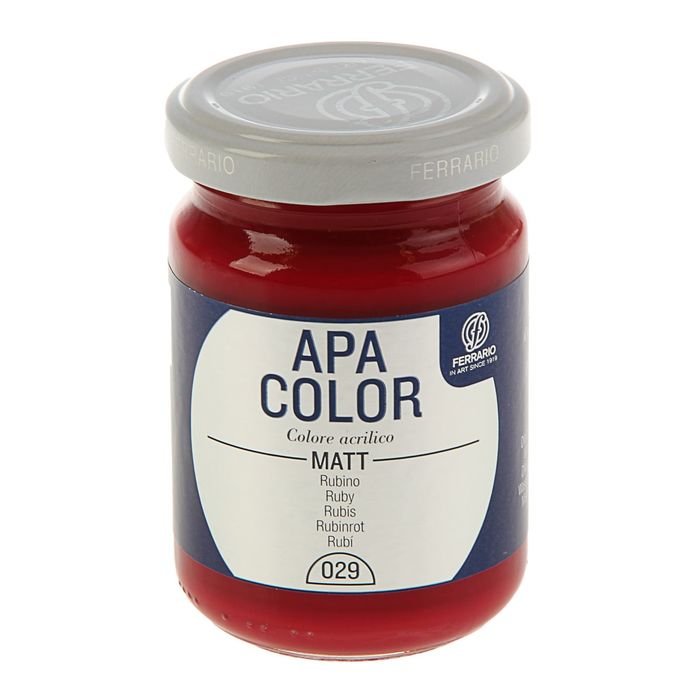 Краска акриловая художественная в стекле 150 мл Ferrario Апа Колор №29 рубиновый BA0095AO29