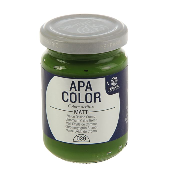 Краска акриловая художественная в стекле 150 мл Ferrario Апа Колор №39 окись хрома BA0095AO39