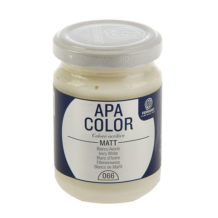 Краска акриловая художественная в стекле 150 мл Ferrario Апа Колор №66 Белила телесные BA0095AO66