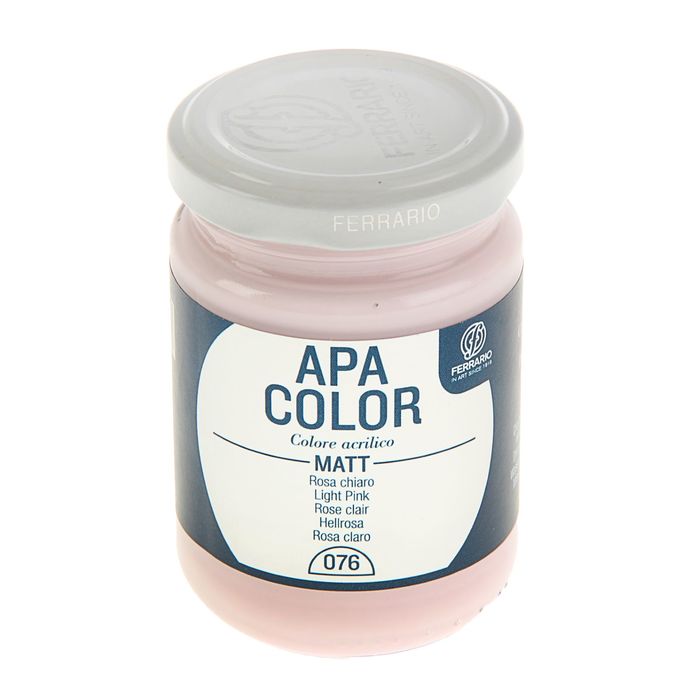 Краска акриловая художественная в стекле 150 мл Ferrario Апа Колор №76 Розовый светлый BA0095AO76