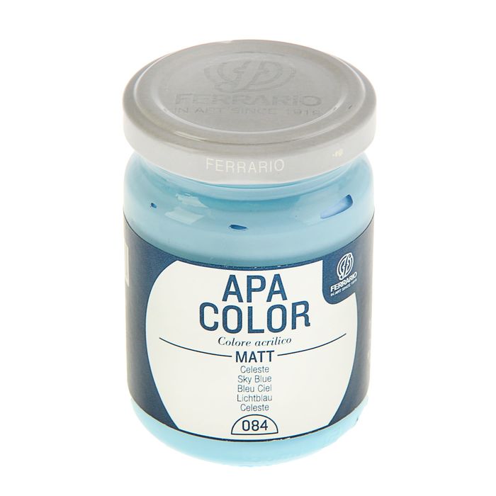 Краска акриловая художественная в стекле 150 мл Ferrario Апа Колор №84 Лазурный BA0095AO84