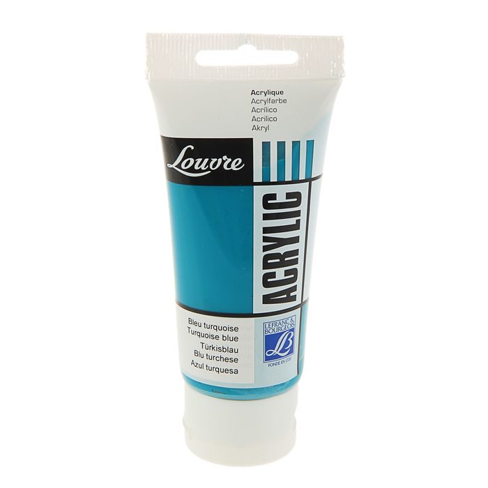 Краска акриловая художественная туба 80 мл LeFranc&amp;Borgeois LOUVRE 050 Голубой турецкий LF174439