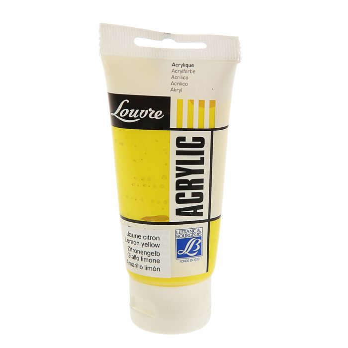 Краска акриловая художественная туба 80 мл LeFranc&amp;Borgeois LOUVRE 169 Желтый лимонный LF174390