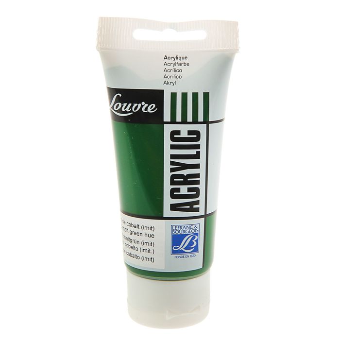 Краска акриловая художественная туба 80 мл LeFranc&amp;Borgeois LOUVRE 523 Зеленый кобальт LF174406