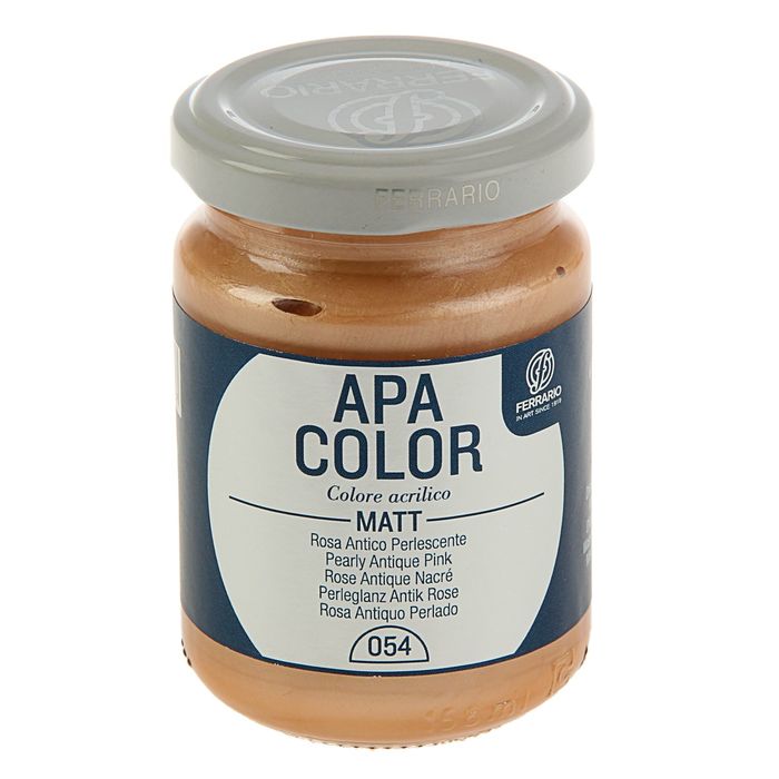 Краска акриловая художественная Pearl в стекле 150 мл Ferrario Апа Колор №54 Розовый античный перламутровый BA0095AO54
