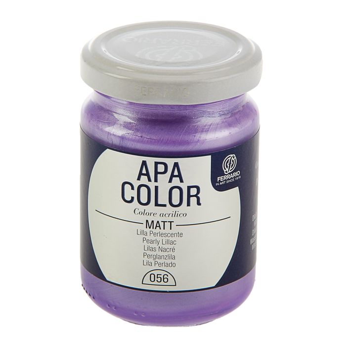 Краска акриловая художественная Pearl в стекле 150 мл Ferrario Апа Колор №56 Лиловый перламутровый BA0095AO56