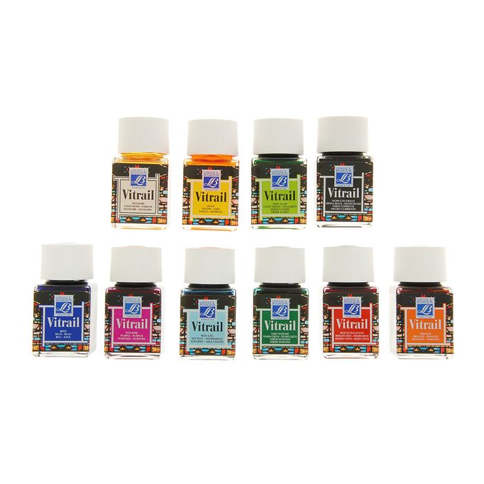 Краска по стеклу витражная набор 10 цветов*50 мл LeFranc&Borgeois iVITRAIL LF210536