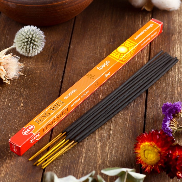 Благовония четырехгранник HEM Feng Shui Fire Огонь 20 (шт.) палочек в упаковке