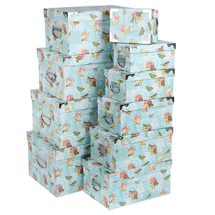 Набор коробок 10в1 "Винтаж", 48 х 33 х 24 - 20 х 15 х 10 см