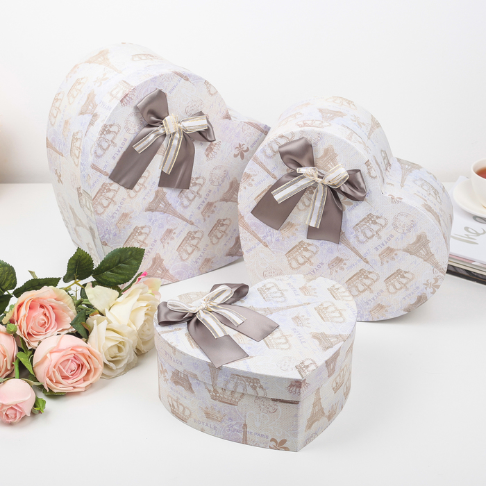 Набор коробок 3в1, "Эйфелевая башня", 31 х 25 х 13,5 - 22,5 х 17,5 х 9,5 см