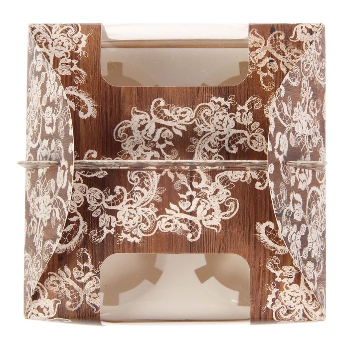 Коробочка для кексов «Кружевная», 16 х 16 х 10 см