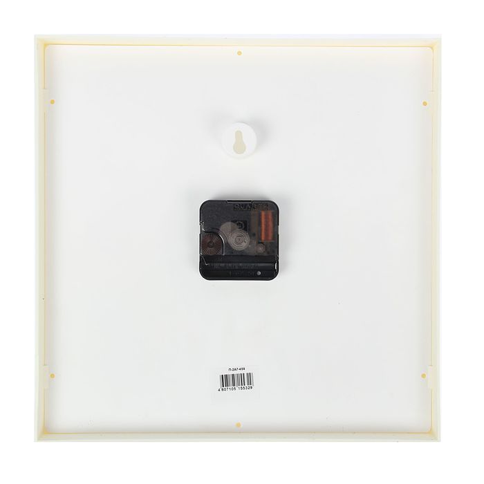 Часы настенные квадратные "Восточный Петух", белая рамка, 28х28 см