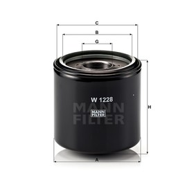 

Фильтр масляный MANN-FILTER W1228