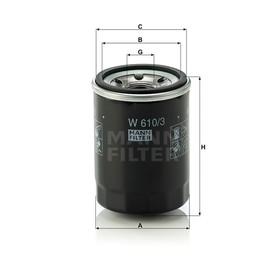 

Фильтр масляный MANN-FILTER W610/3