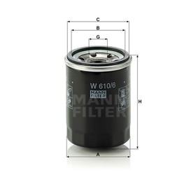 

Фильтр масляный MANN-FILTER W610/6