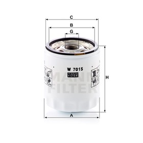 

Фильтр масляный MANN-FILTER W7015