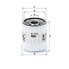 

Фильтр масляный MANN-FILTER W7030