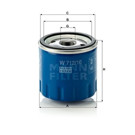 

Фильтр масляный MANN-FILTER W712/16