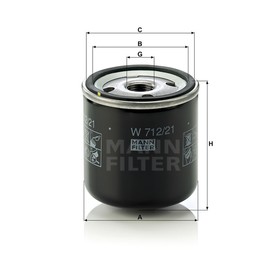 

Фильтр масляный MANN-FILTER W712/21
