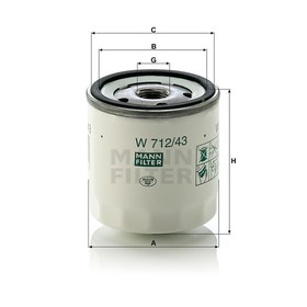 

Фильтр масляный MANN-FILTER W712/43