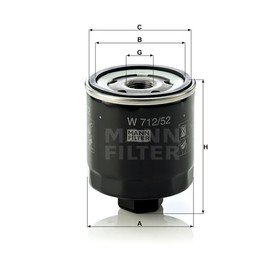 

Фильтр масляный MANN-FILTER W712/52