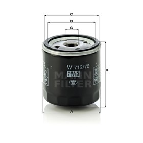 

Фильтр масляный MANN-FILTER W712/75