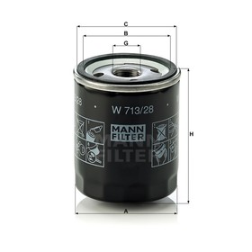 

Фильтр масляный MANN-FILTER W713/28, Land Rover