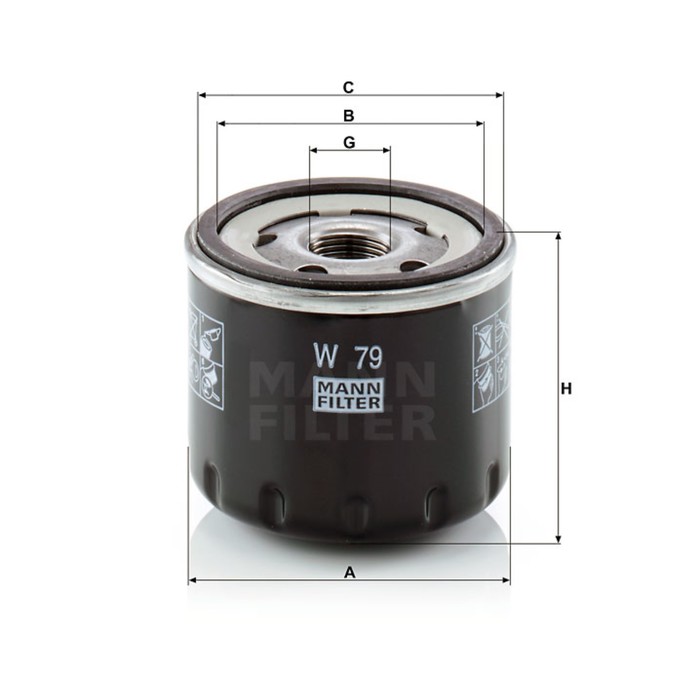Фильтр масляный MANN-FILTER W79