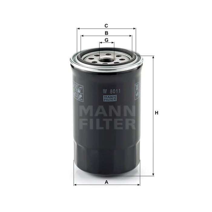 Фильтр масляный MANN-FILTER W8011