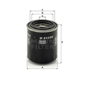 

Фильтр масляный MANN-FILTER W814/80