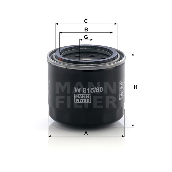 Фильтр масляный MANN-FILTER W815/80