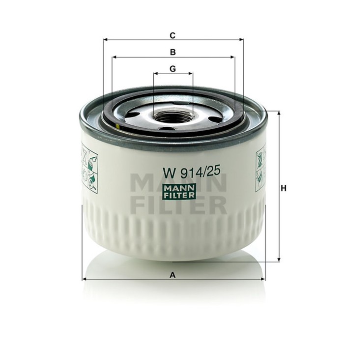 Фильтр масляный MANN-FILTER W914/25