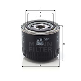 

Фильтр масляный MANN-FILTER W914/28
