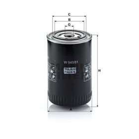 

Фильтр масляный MANN-FILTER W940/81