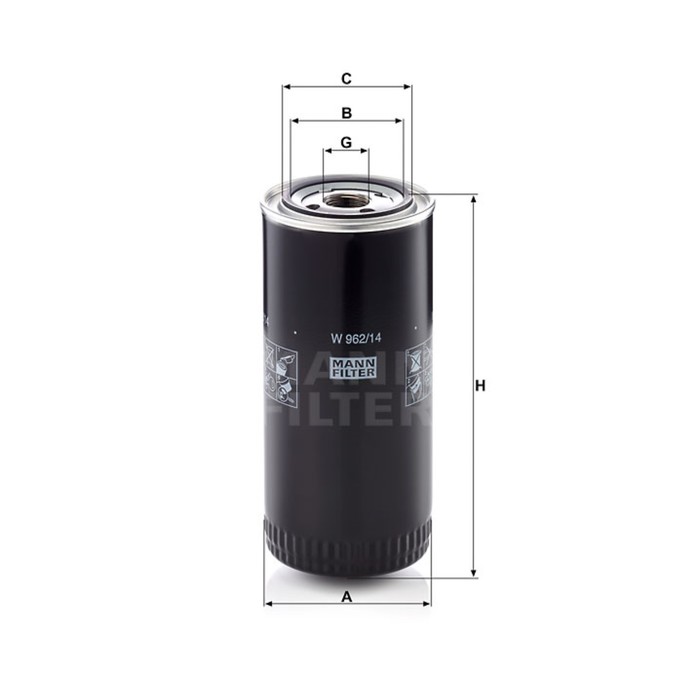 Фильтр масляный MANN-FILTER W962/14