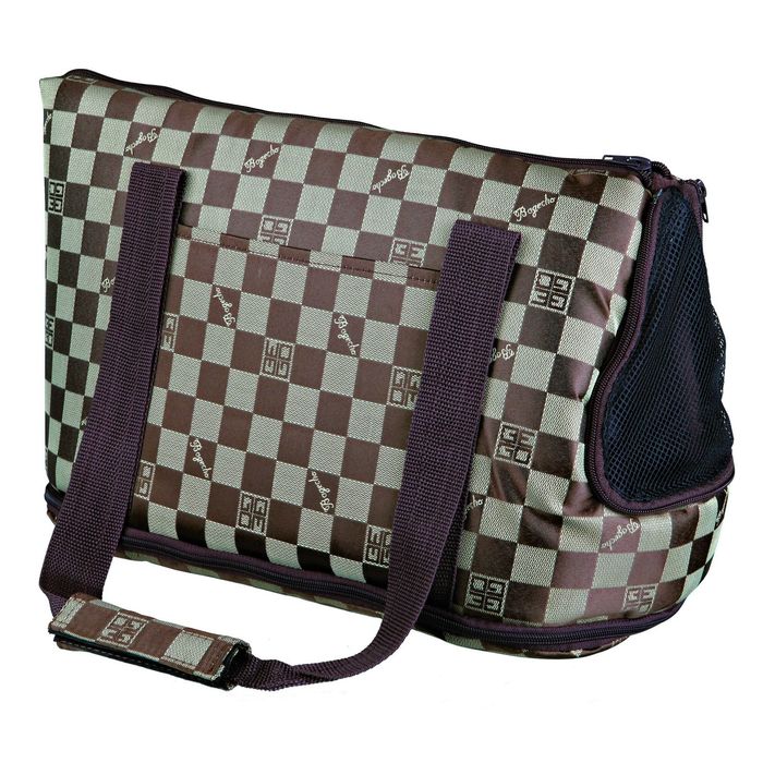 Переноска Chess, 21 x 25 x 45 см, коричневый/бежевый