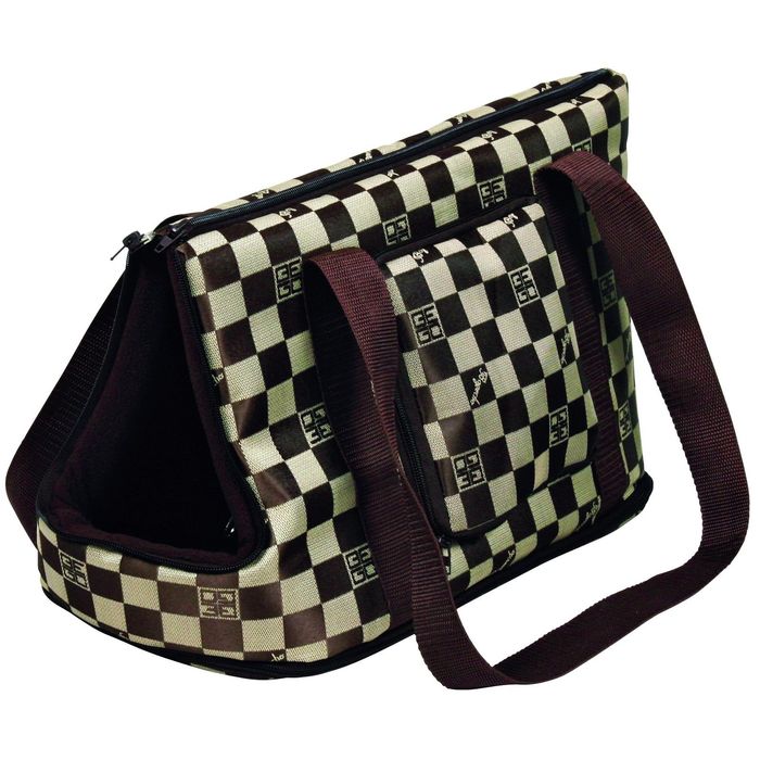 Переноска Chess, 21 x 25 x 45 см, коричневый/бежевый