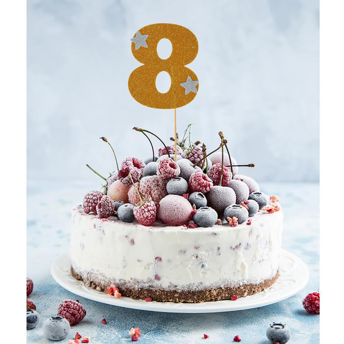 Топпер для торта "8", цвет золотой