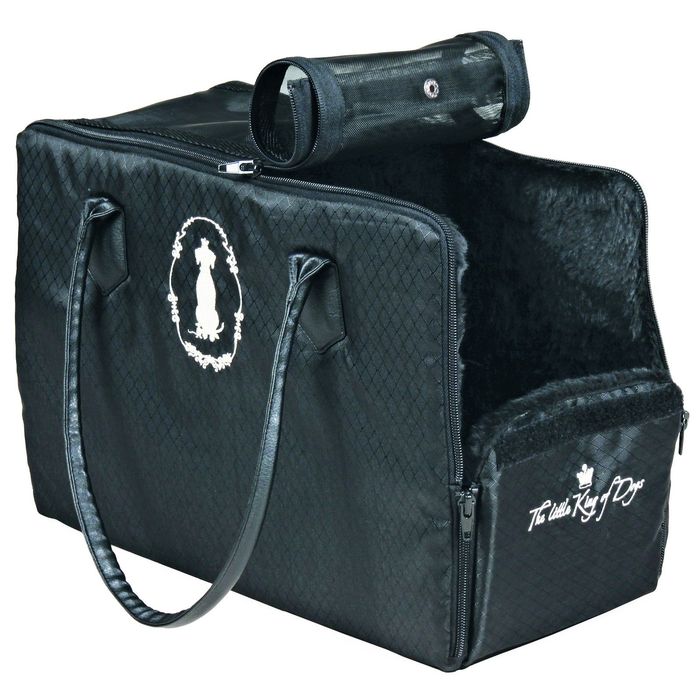 Сумка-переноска "Королевский пес", 36х26х17см., черный.
