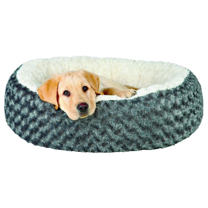 Лежак Kaline, ø 70 см, серый/кремовый