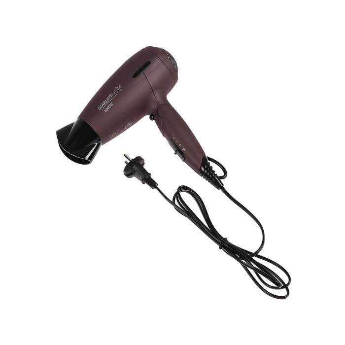 Фен Scarlett SC-HD70IT31, 2000 Вт, 3 режима, 2 скорости, складна ручка, складная ручка