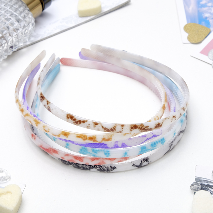 Ободок для волос "Эркас" тонкий, микс