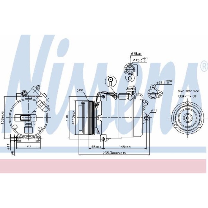 Компрессор кондиционера NISSENS 89034