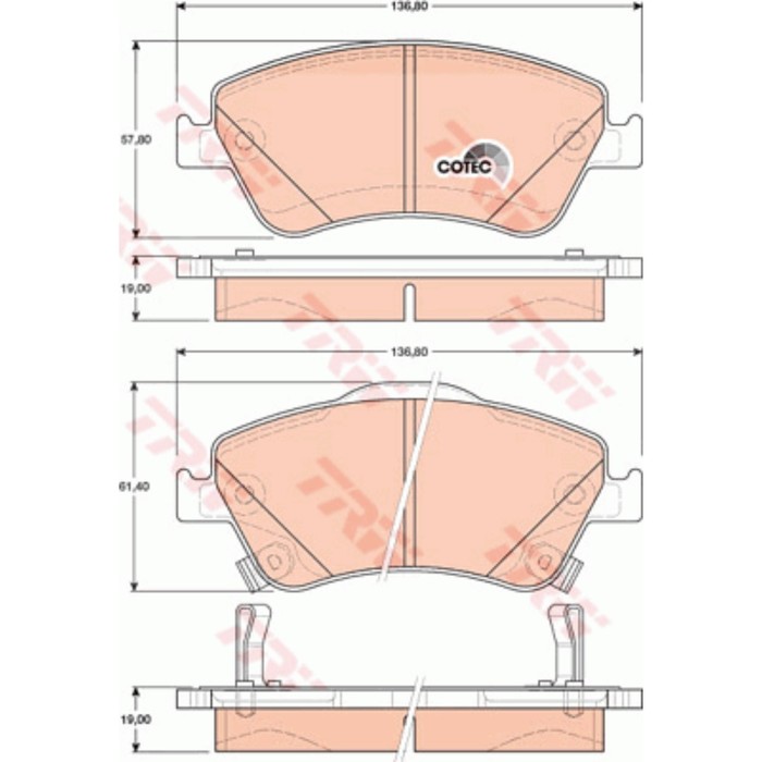 Колодки тормозные TRW GDB3481