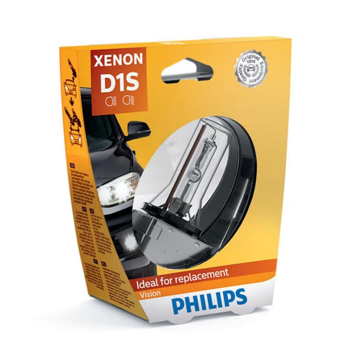 Лампа автомобильная Philips Vision, D1S, 85 В, 35 Вт, PK32d-2