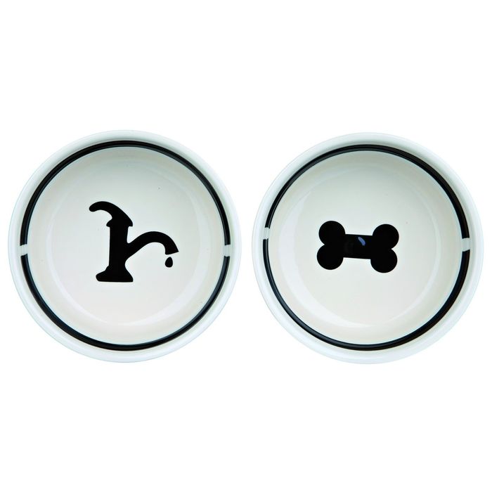 Миски керамические Trixie на подставке, 1.6 л/ 20см, 2шт.