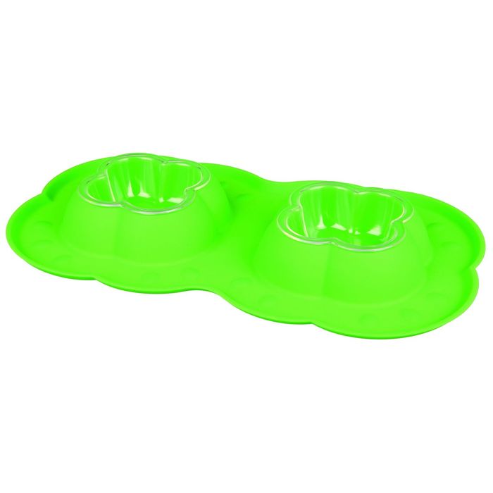 Миска Trixie пластиковая  на силиконовой подставке, 0.2 л/42 x 23 см