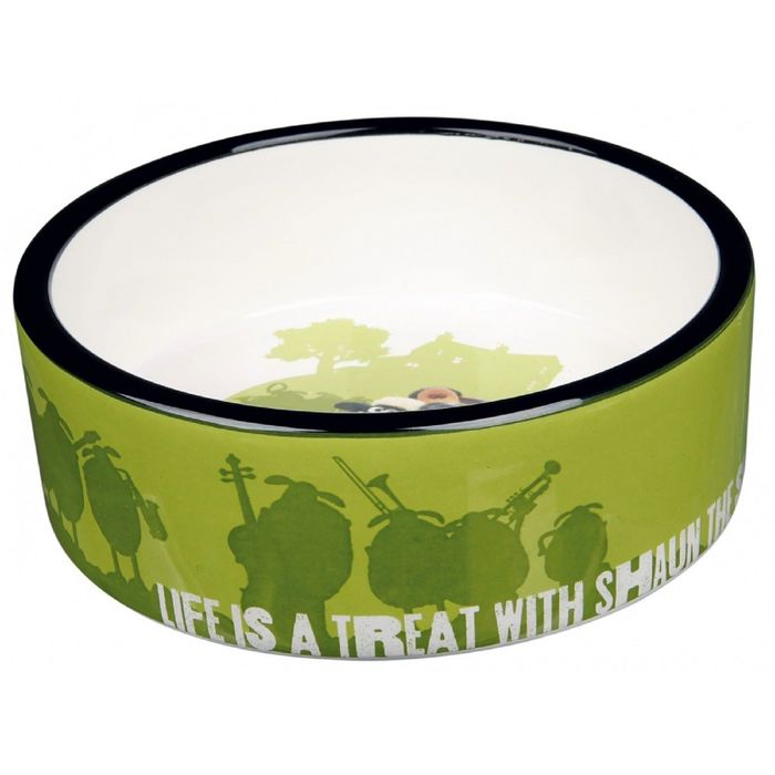 Миска Trixie Shaun the Sheep керамическая, 0.3 л/ф 12 см, коричневая