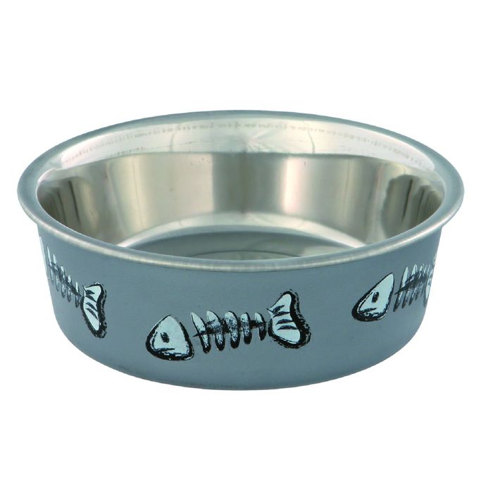 Миска стальная Trixie с пластиковым покрытием, 0.25 л/ф 12 см